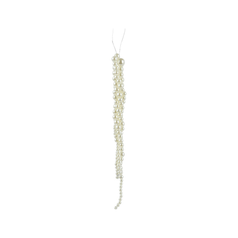 Suspension de Noël en perles nacrées — vue du produit sur fond blanc