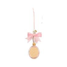 Ornement de Noël beauté en verre – Brosse à cheveux · Rose pâle