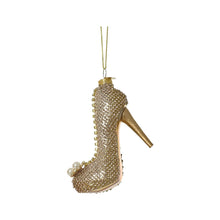 Ornement de Noël mode scintillant – Escarpin · Doré
