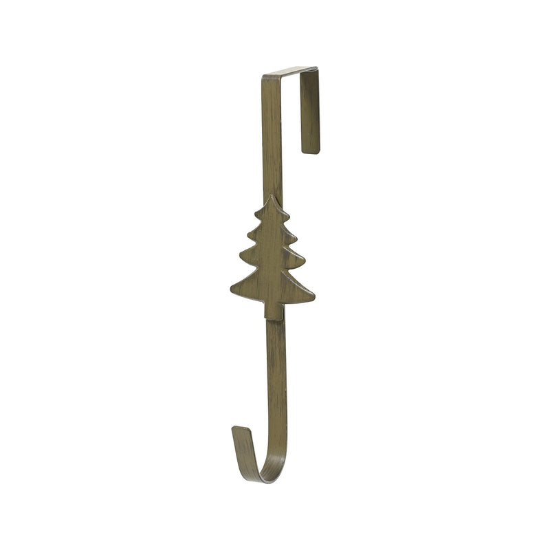 Porte-couronne de Noël en fer – Sapin · Brun