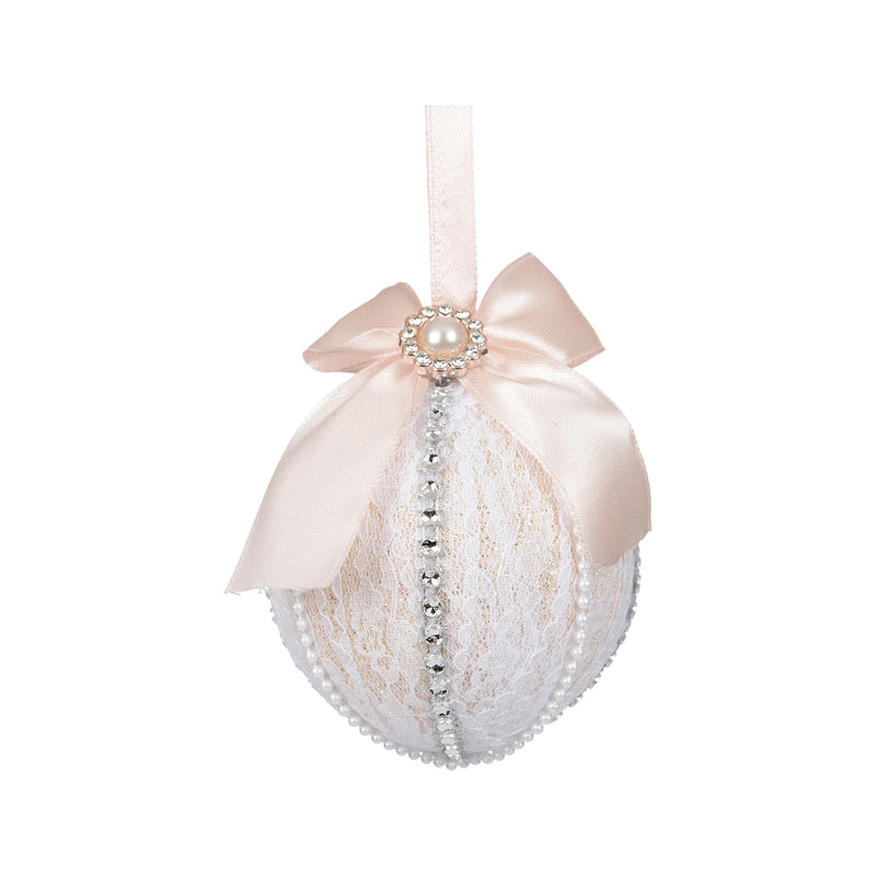 Boule de Noël couture – Nœud perlé