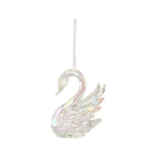 Décoration de Noël cygne – Modèle 1 · Transparent / Argent