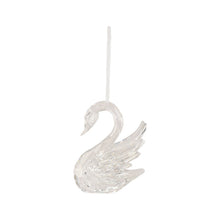Décoration de Noël cygne – Modèle 3 · Transparent / Argent