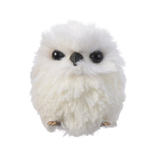 Hibou décoratif de Noël en plumes – Blanc