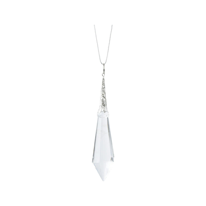 Ornement pampille de Noël en verre – Modèle 1 · Transparent irisé
