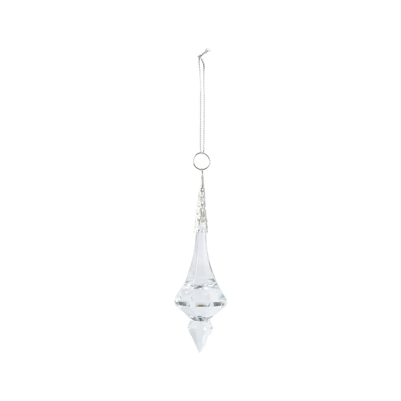 Ornement pampille de Noël en verre – Modèle 2 · Transparent irisé
