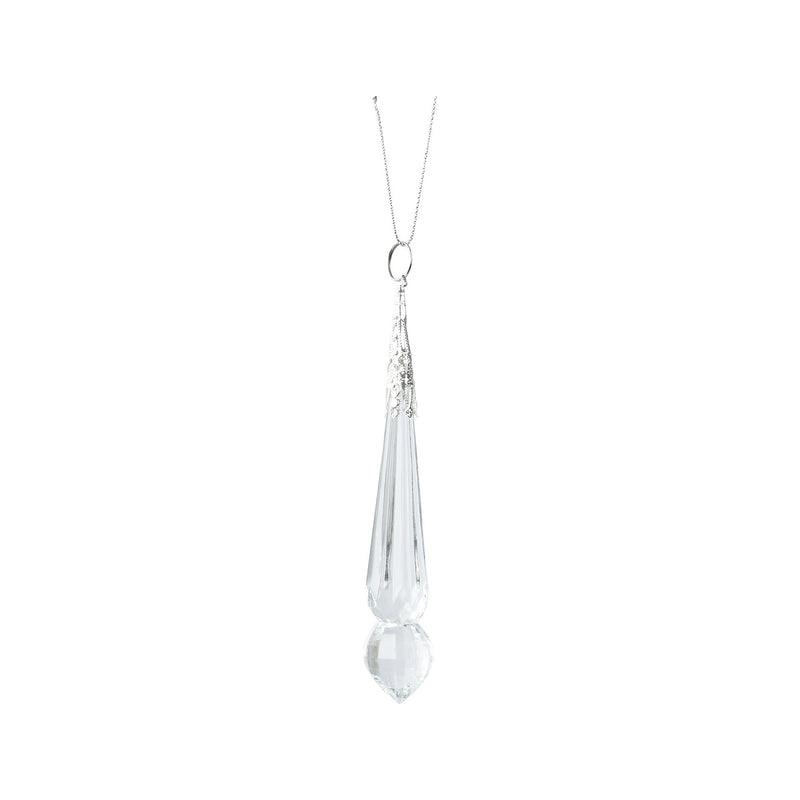 Ornement pampille de Noël en verre – Modèle 3 · Transparent irisé