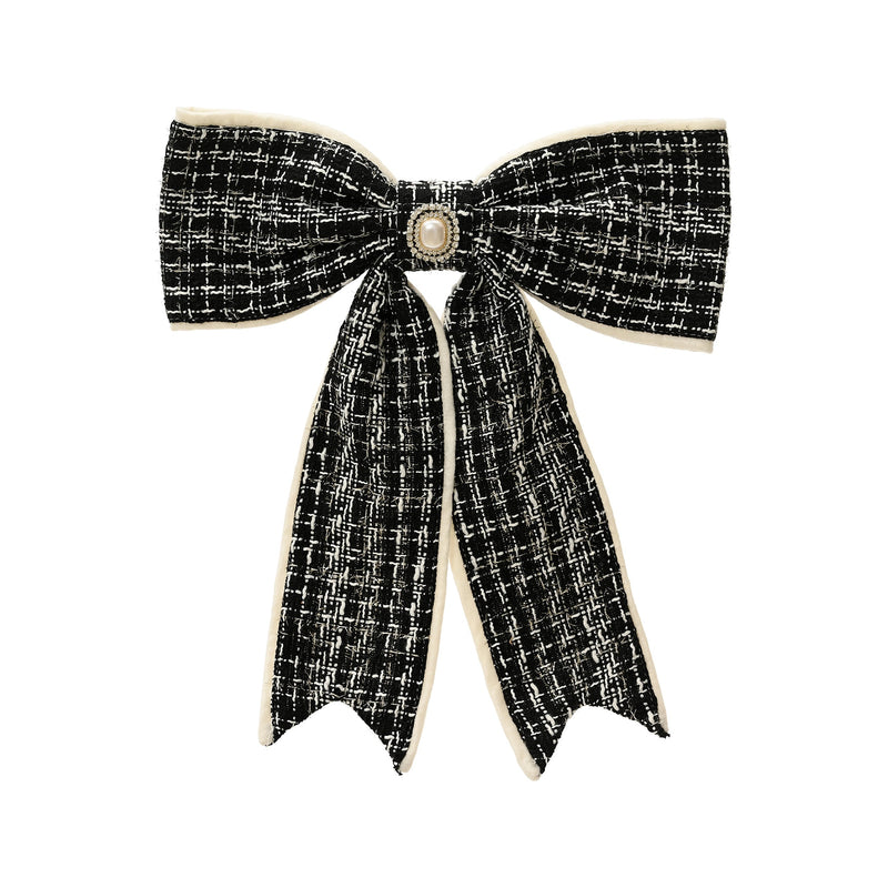 Nœud de Noël à strass – Noir — produit sur fond blanc