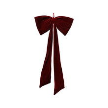 Grand nœud de Noël en velours – Rouge