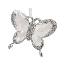 Ornement papillon – Modèle 1 · Transparent / Argent / Irisé