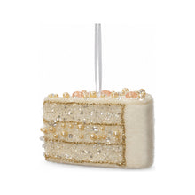 Ornement gourmand de Noël avec perles – Gâteau crème