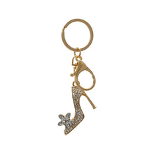 Porte-clés bijou à strass – Escarpin à strass · Doré