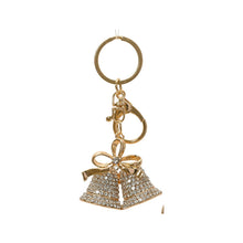Porte-clés bijou mode – Cloches à strass · Doré / Argent / Rose / Crème