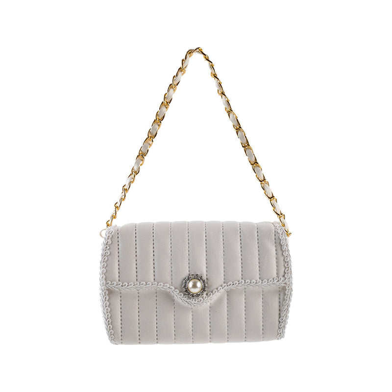 Sac à main décoratif de Noël – Crème