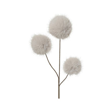 Tige décorative à boules duveteuses – Crème