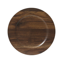 Assiette décorative effet bois – Brun