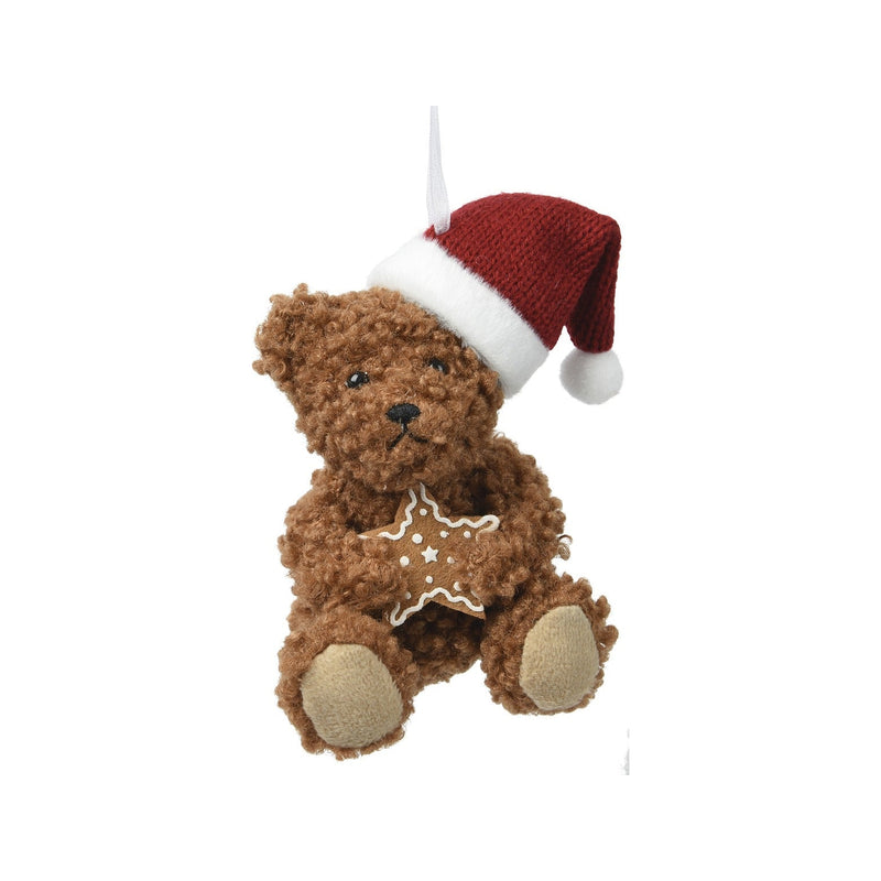 Ours de Noël avec chapeau – Brun