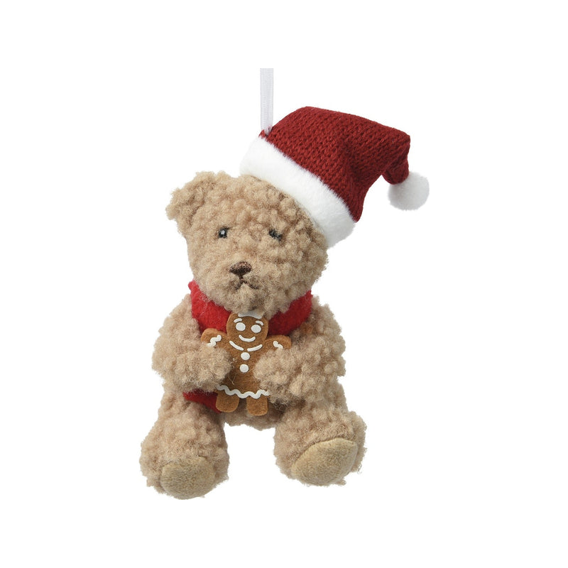 Ours de Noël avec chapeau – Crème