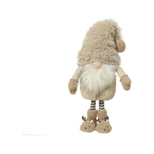 Gnome de Noël en textile – Jambes télescopiques · Crème / Multicolore