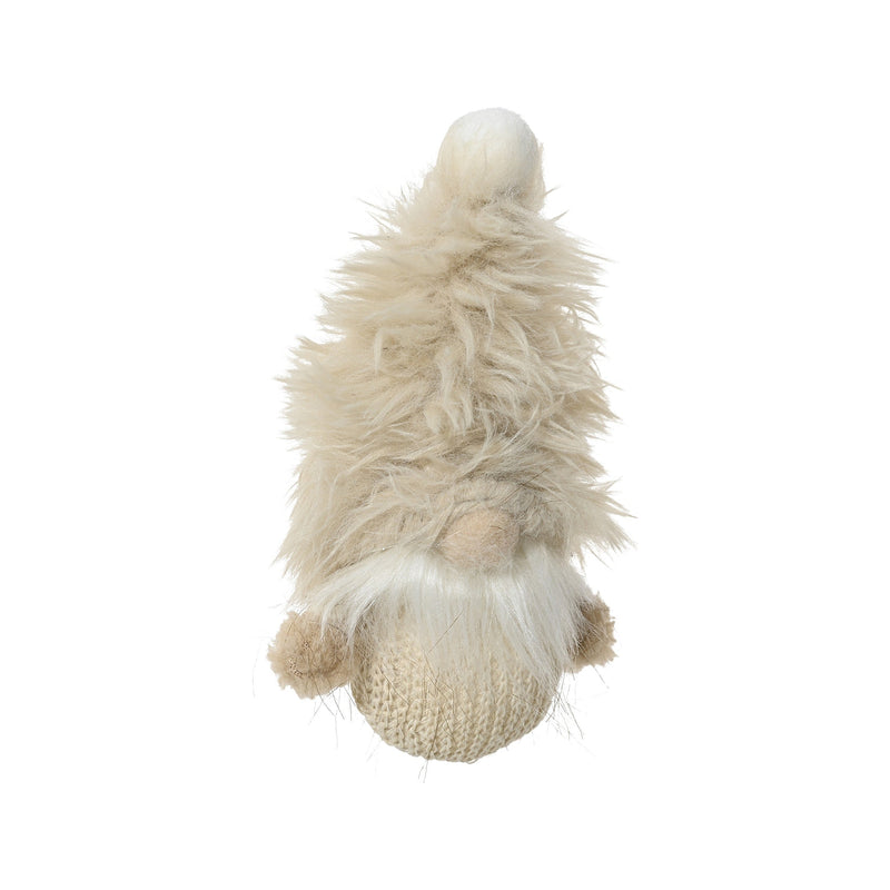 Ornement gnome de Noël – Crème — produit sur fond blanc