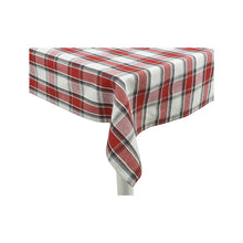 Nappe de Noël en coton tartan – Tartan rouge