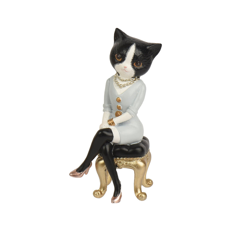 Figurine chat élégante – Assise · Modèle 3 · Multicolore