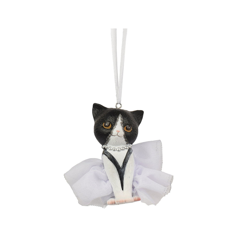 Ornement chat – Multicolore — Assis / Modèle 1 sur fond blanc