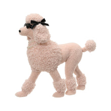 Caniche décoratif de Noël en fausse fourrure – Rose pâle