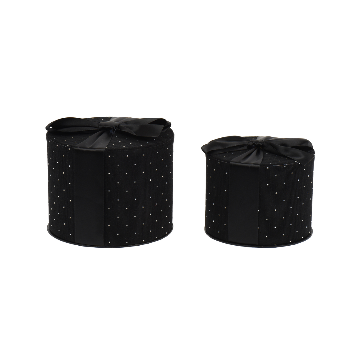 Boîte cadeau décorative en velours côtelé – Noir