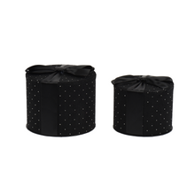 Boîte cadeau décorative en velours côtelé – Noir