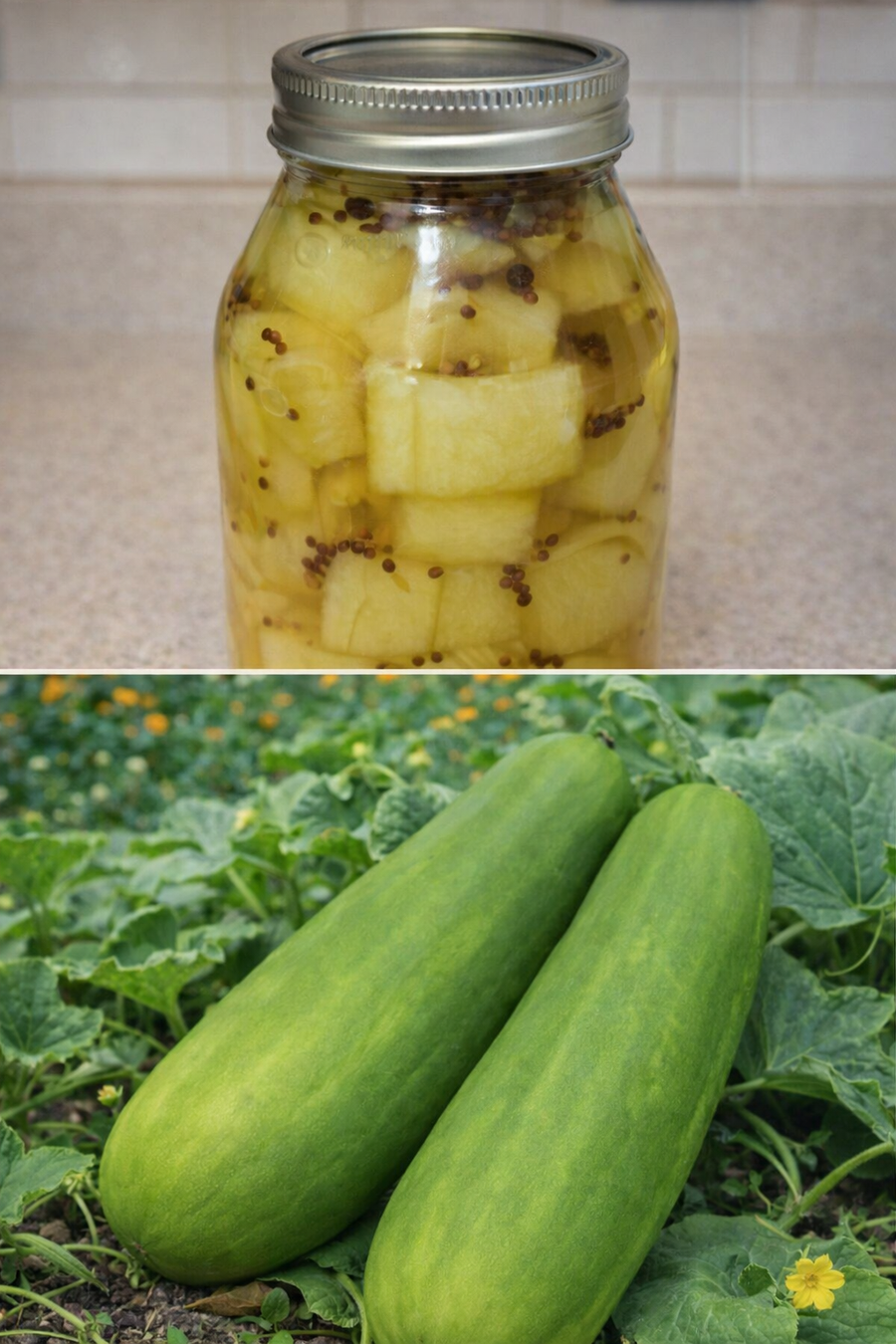 Organic 'Katsura' giant pickling melon