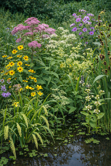 Mélange de fleurs sauvages pour sol humide composé de plantes indigènes.