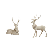 Cerf de Noël crème — toutes les variantes sur fond blanc