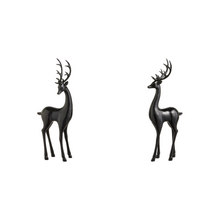 Cerf décoratif de Noël noir – 16,5 po — toutes les variantes sur fond blanc
