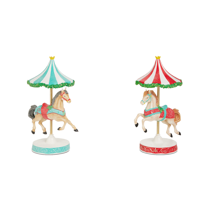 Cheval de carrousel décoratif Prancers Parade – 13 po — toutes les variantes sur fond blanc