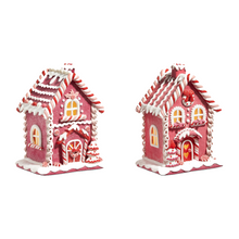 Maison de Noël pain d’épices lumineuse – 9 po — toutes les variantes sur fond blanc