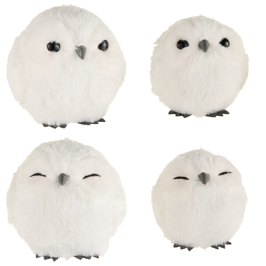 Ornement hibou blanc — Ouverts / 6 po sur fond blanc