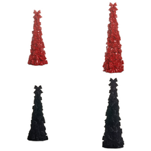 Sapin décoratif composé de boucles — toutes les variantes sur fond blanc