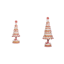 Sapin décoratif pain d’épices et bonbons à la menthe — toutes les variantes sur fond blanc