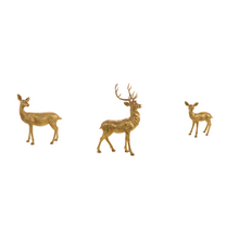 Statue de cerf dorée — toutes les variantes sur fond blanc
