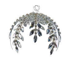 Boule de Noël en verre transparent ornée de bijoux – 5 po — toutes les variantes sur fond blanc