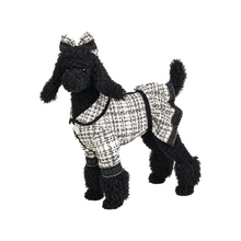 Chien labradoodle noir décoratif en tweed – 26,5 po — toutes les variantes sur fond blanc