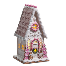 Maison pain d’épices rose lumineuse – 12 po — toutes les variantes sur fond blanc