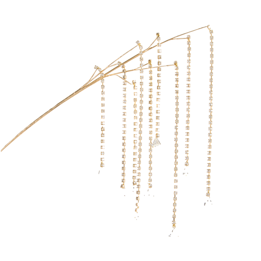 Tige décorative dorée à strass et bijoux – 37 po — toutes les variantes sur fond blanc