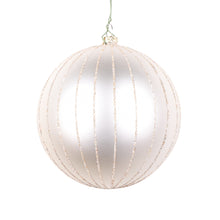 Boule de Noël — avoine — fini mat et pailleté