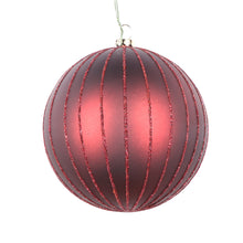 Boule de Noël — bordeaux — fini mat et pailleté