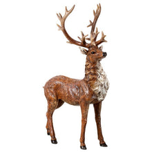 Renne décoratif de Noël givré – Naturel givré – 20 po