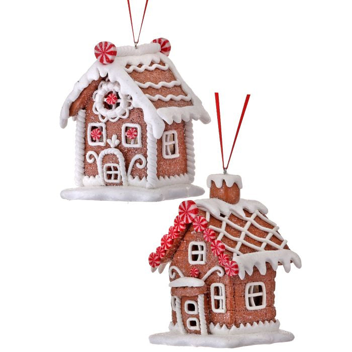 Maison décorative de Noël en pain d’épice – Multicolore – 4 po