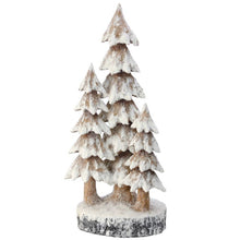 Sapin décoratif de Noël givré – Naturel givré – 18 po