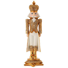 Casse-noisette décoratif opulent à effet diamant – Ivoire et or – 18 po